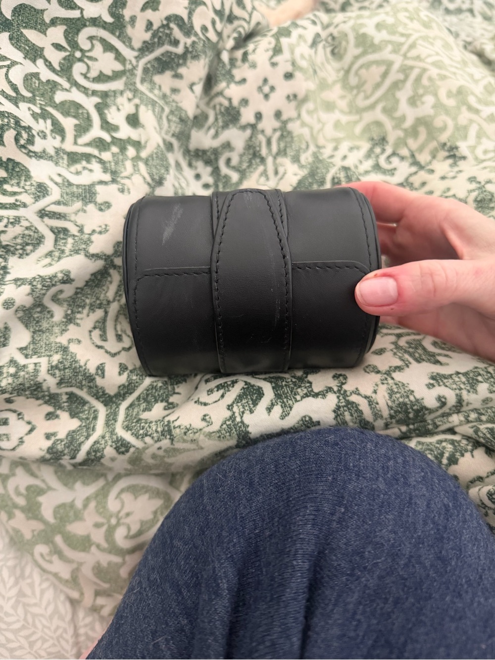 ROYCE New York Black Leather Travel Watch Roll - Picture 10 of 14